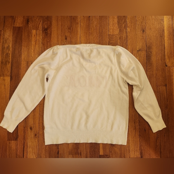 Rae Dunn Red L'Amour White Crewneck Sweater Shirt Women's Size Large - Picture 2 of 11